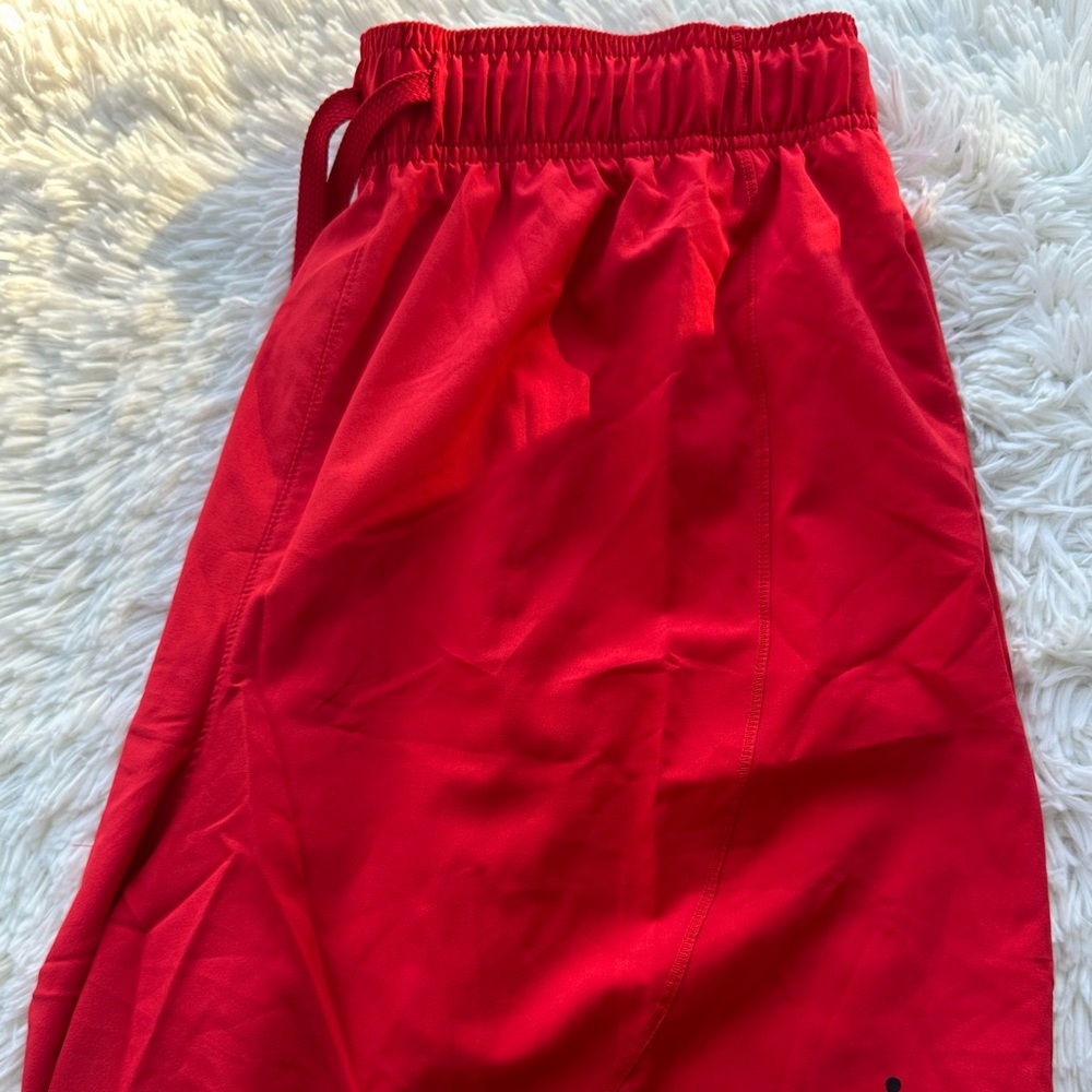 New Nike Red Jordan Athletic Shorts with front pockets